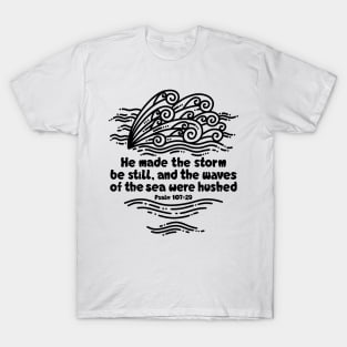 Christian typography and illustration of the psalm of the Bible. T-Shirt